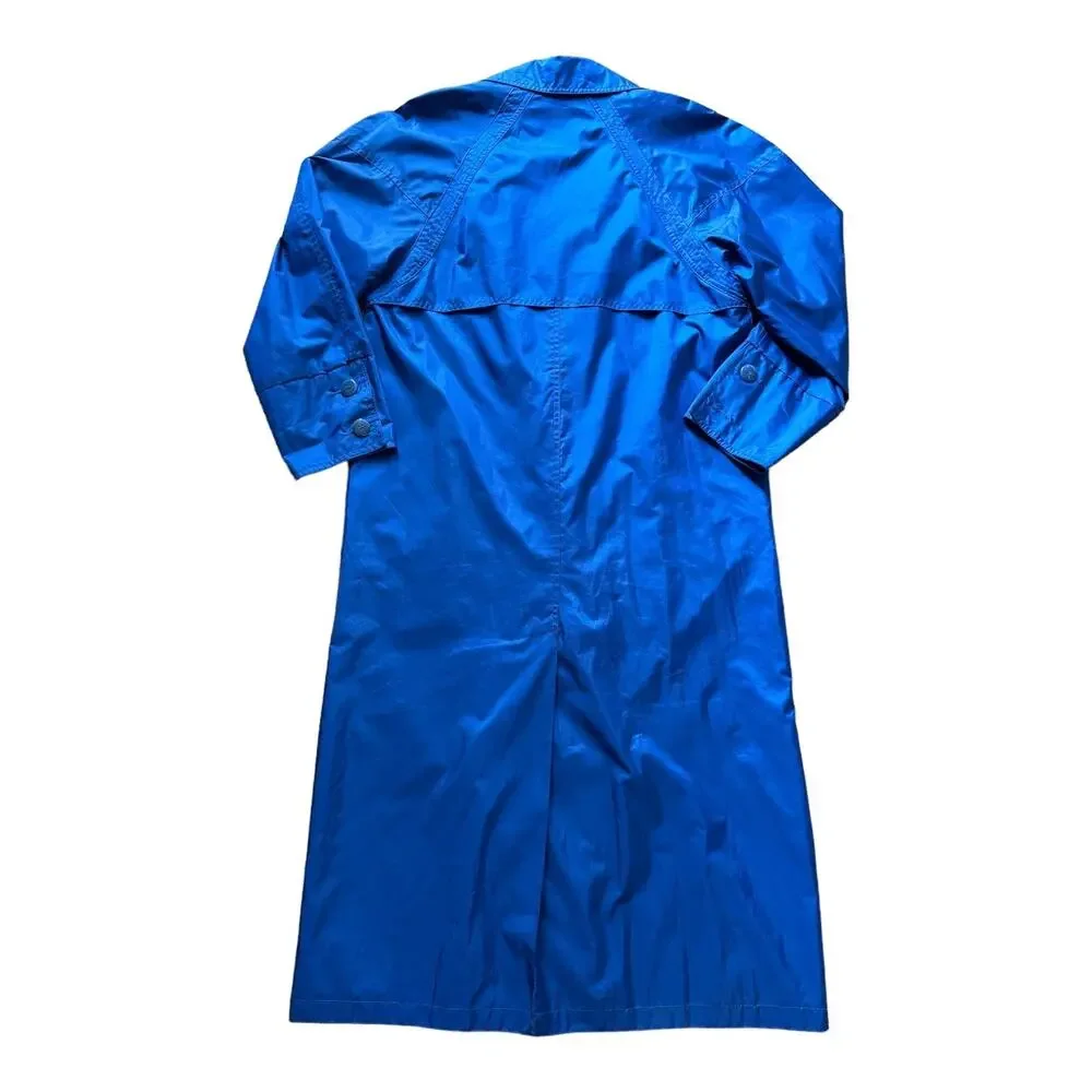 Vintage Raingear 80s Royal Blue Raincoat Trench Raglan Size M